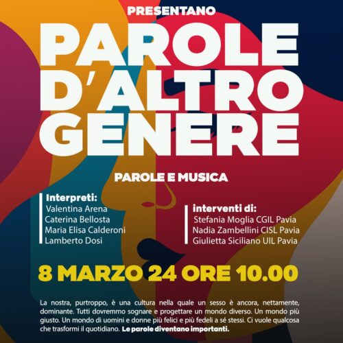 Teatro Mastroianni: “PAROLE D’ALTRO GENERE” per celebrare l’8 Marzo