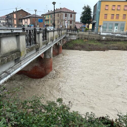 Curone ingrossato dalle piogge nel Tortonese. Chiodi: “Alti anche Grue e Ossona ma miglioramenti nel pomeriggio”