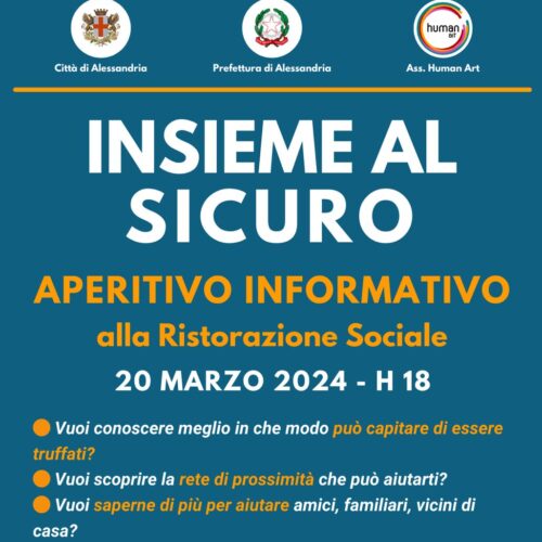 Mercoledì il progetto “Insieme al sicuro” si mostra a tutti