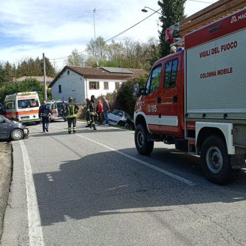 Incidente sulla “Colla”: due auto fuori strada