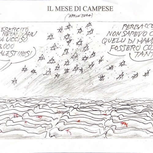 Le vignette di aprile firmate dall’artista valenzano Ezio Campese