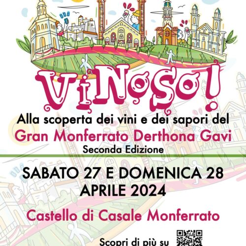 Il 27 e 28 aprile torna “Vinoso!”. Al Castello di Casale vini e sapori del Gran Monferrato Derthona Gavi