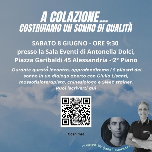 Lo Sleep trainer Andrea Canestri vi invita a colazione per aiutarvi a dormire meglio