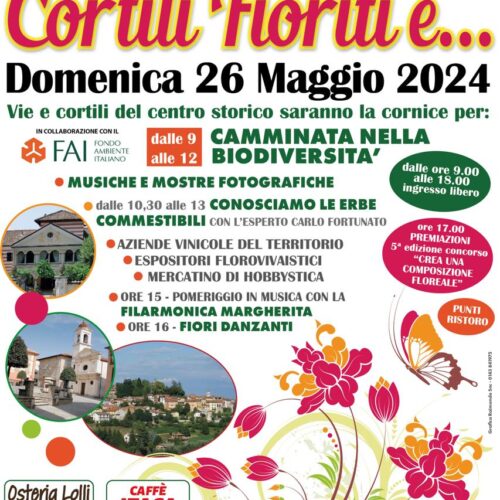 Domenica 26 maggio cortili fioriti, camminate, musica e tante specialità a Carpeneto