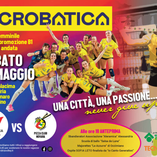 Sale l’attesa per la sfida tra Acrobatica volley e Novara. Sabato la diretta video di Radio Gold