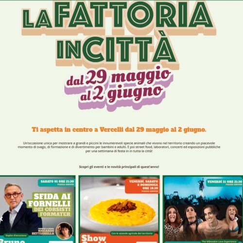 Dal 29 maggio torna “La Fattoria in città” e porta a Vercelli anche il Masterchef Bruno Barbieri