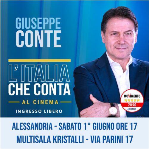 Elezioni: il 1° giugno al cinema Kristalli di Alessandria proiezione dello spettacolo del M5s L’Italia che conta