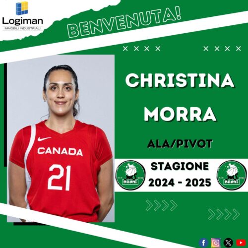 Nuovo centro per la Logiman Broni: ecco Christina Morra