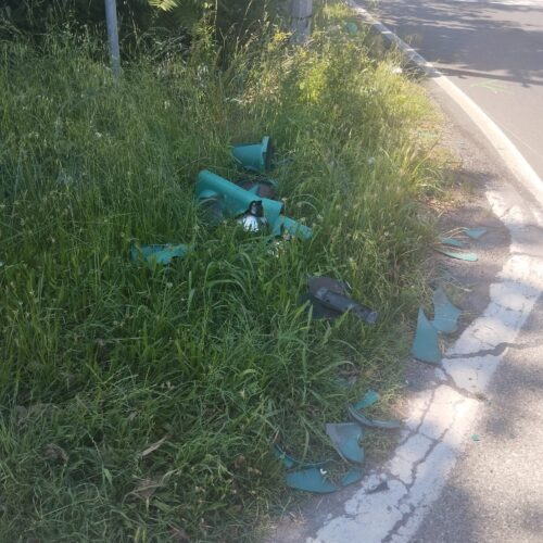 Semaforo abbattuto a Stradella: disagi al traffico sulla statale