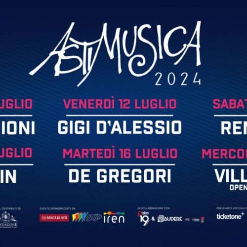 Astimusica: la 27esima edizione dall’11 al 17 luglio in Piazza Alfieri