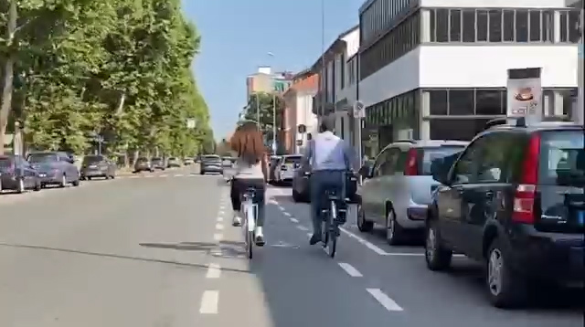 Il percorso sulle corsie ciclabili ad Alessandria dagli Orti al Cristo