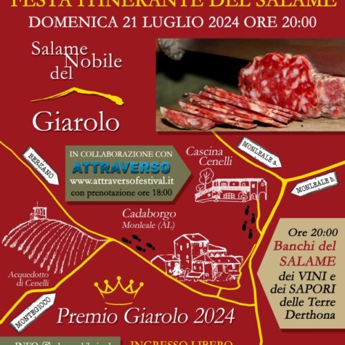 Domenica 21 luglio “Tutte le strade portano a Cadaborgo” per la festa del Salame Nobile del Giarolo