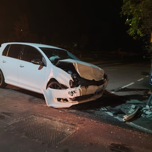Scontro nella notte a Terruggia: un ferito lieve
