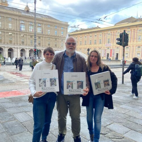 Genova “adotta” l’idea del Barbarossa Bistrot e stampa sui cartoni delle pizze le foto dei cani in cerca di famiglia