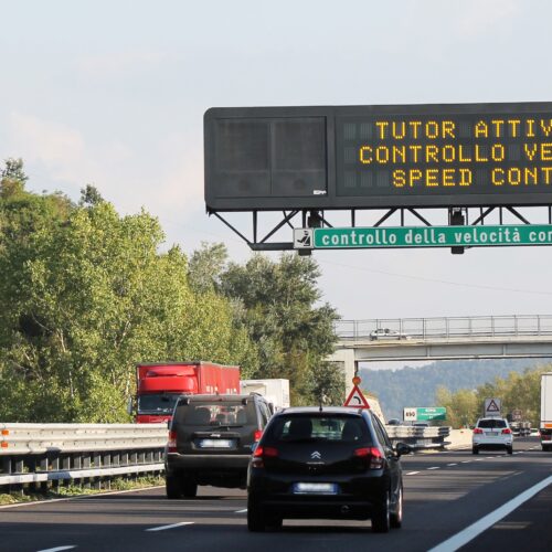 Sei nuovi tutor sulla autostrada A7 attivi da oggi, venerdì 29 maggio