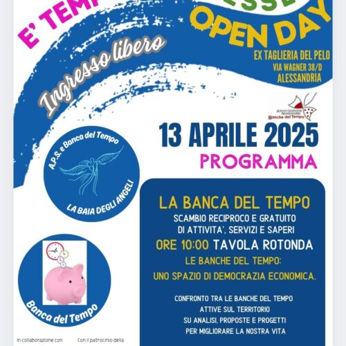 Il 13 aprile l’Open Day della “Banca del Tempo” con incontri e attività per il benessere psicofisico