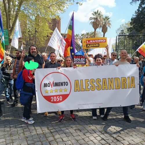 Il gruppo territoriale di Alessandria alla manifestazione per la pace del Movimento 5 Stelle a Roma