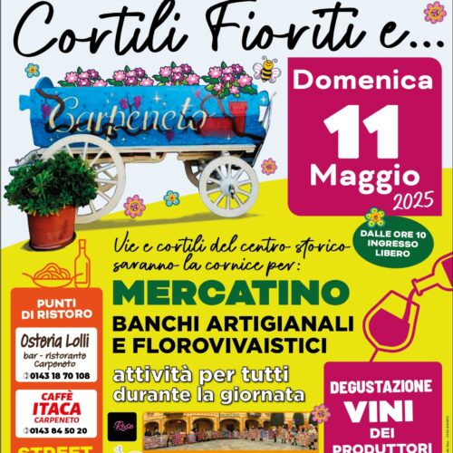 Domenica 11 maggio Carpeneto si veste di colori con “Cortili Fioriti e…”