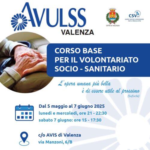 Avulss di Valenza: corso base per il volontariato socio-sanitario