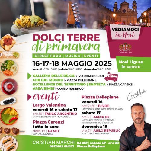 Dal 16 al 18 maggio a Novi Ligure torna “Dolci Terre di Primavera”