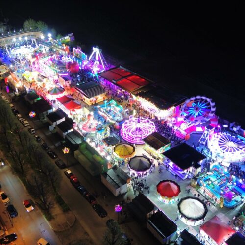 Il Luna Park di Alessandria visto dall’alto
