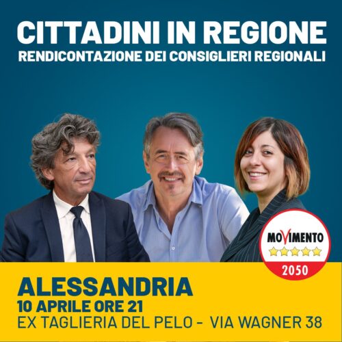 Movimento 5 Stelle: ad Alessandria incontro con i consiglieri regionali