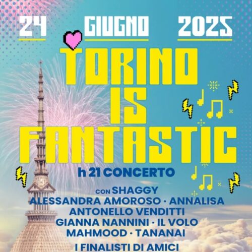 “Torino is fantastic!”: il 24 giugno il super show condotto da Gerry Scotti con Venditti, Tananai, Gianna Nannini e Shaggy