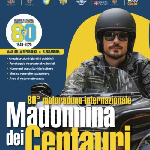 Alessandria accende i motori: dall’11 al 13 luglio l’80° Motoraduno Internazionale “Madonnina dei Centauri”