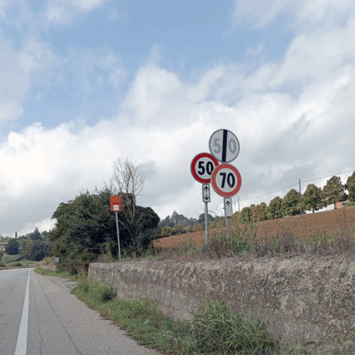 Strada all’uscita di Valenza: “Affollamento di cartelli. A che velocità dobbiamo andare?”