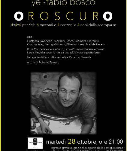 Martedì 28 ottobre Valenza ricorda Yel-Fabio Bosco con le sue parole e la sua musica