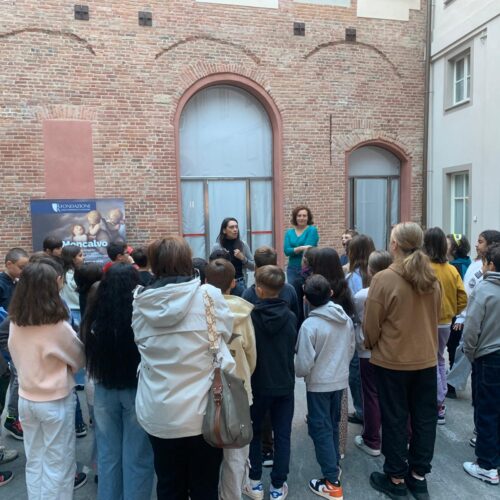 Gli alunni di quinta della scuola Villaggio Europa alla scoperta di Palatium Vetus