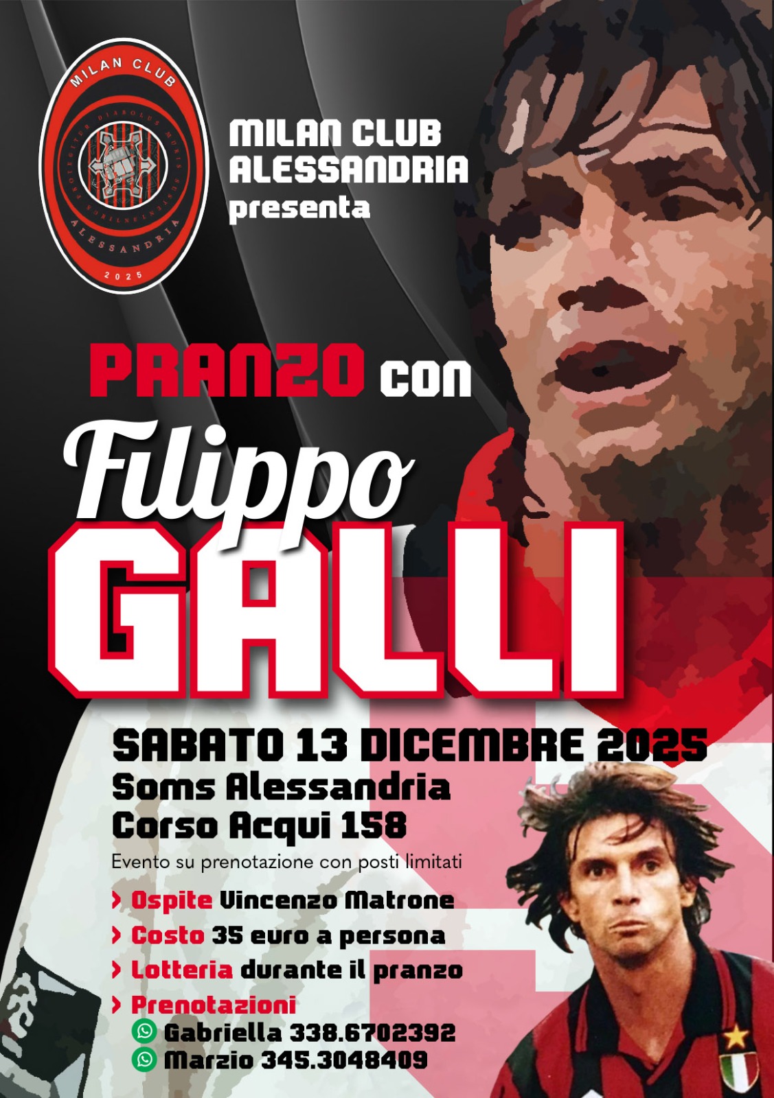 Guerin Sportivo FORZA MILAN Décembre 1996 - Franco Baresi, Blomqvist, Filippo Galli