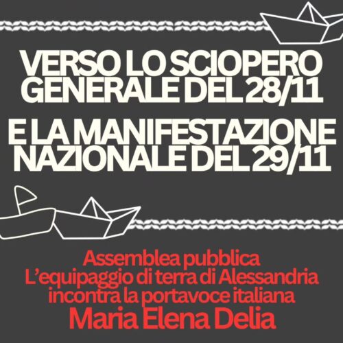 Al Laboratorio Sociale di Alessandria incontro con la portavoce della Global Sumud Flotilla