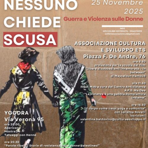 “Nessuno chiede scusa”: il 25 novembre ad Alessandria eventi sulla guerra e la violenza sulle donne
