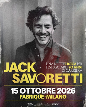 Jack Savoretti: un concerto speciale in Italia per festeggiare 20 anni di carriera