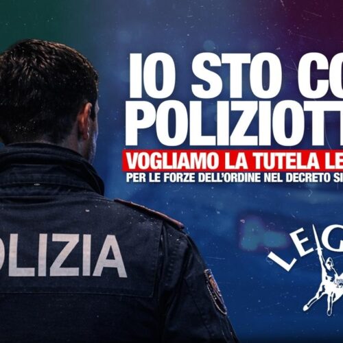 Lega Alessandria: sabato e domenica gazebo per la petizione ‘Io sto col poliziotto’