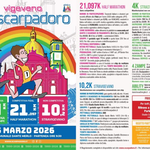 Scarpadoro 2026: domenica a Vigevano si corre tra storia, sport e inclusione