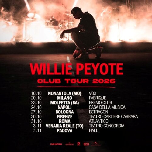 Willie Peyote ha annunciato il ritorno al live con il Club Tour 2026