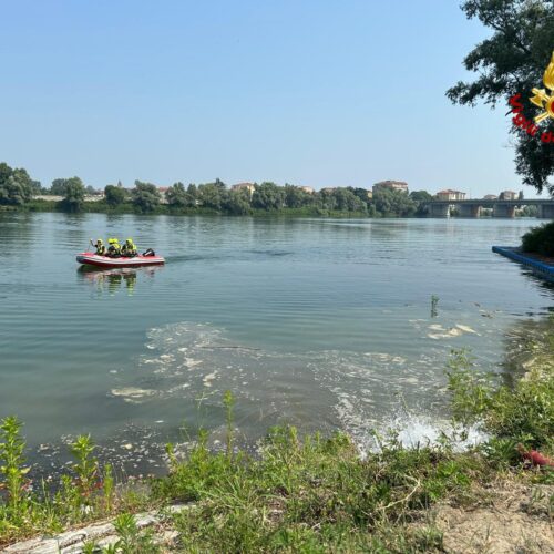Esercitazioni Exe-Po a Casale: Vigili del Fuoco simulano recupero persona nel fiume