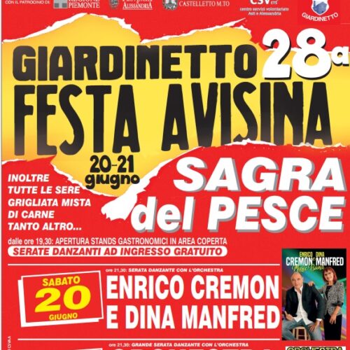 Giardinetto in festa: torna la tradizionale Festa Avisina con la Sagra del Pesce