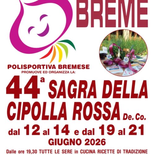 Breme celebra la sua eccellenza: torna la Sagra della Cipolla Rossa De.Co.