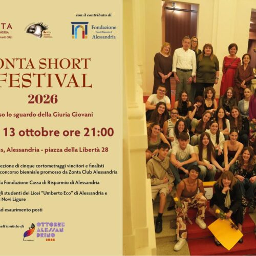 Zonta Short Festival: ad Alessandria una serata con cinque cortometraggi premiati e scelti dai giovani